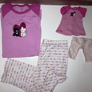 American Girl Matching Pajamas Size Girls Large 14/16 VGC with Doll Pajamas